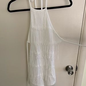 White tassel romper
